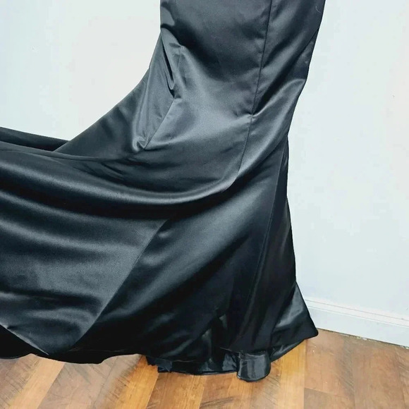 Sherri Hill black mermaid prom dress gown w gold beading 2 - Picture 7 of 13